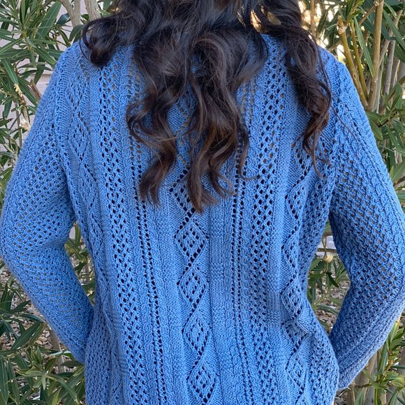 Hand Knitted Linen Sweater - Picture 3 of 3